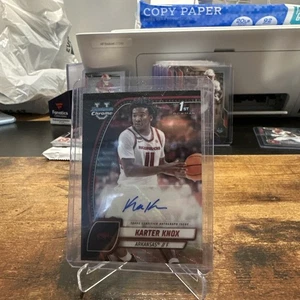 2024-25 Bowman U Chrome Karter Knox Prospect Auto Black Wave Refractor #41 - Bild 1 von 2