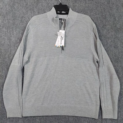 Smartwool Sweater Mens Large Light Gray Heather Half Zip Everyday SW017266 - Image 1 of 4