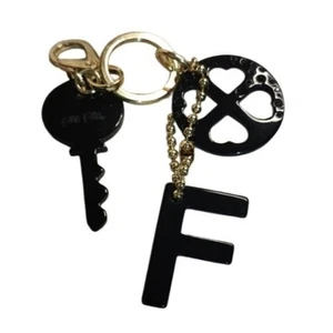 FOLLI FOLLIE Black Gold Key Chain Ring - Picture 1 of 7