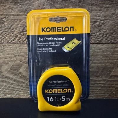 Komelon Tape Rule Tape Measure 16ft./5m x3/4in - Nylon Coated Blade (4916IM) - Image 1 of 4