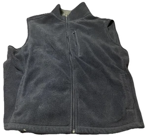 Giubbotto pile uomo grande blu navy full zip outdoor giacca tasche caldo casual - Foto 1 di 5