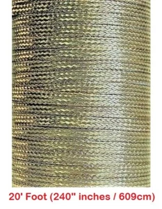 20' (609cm) x 0,35", Kupfer Masseband, verzinnt, Kabel/Draht, flach geflochten - Bild 1 von 1