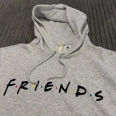 Friends Hoodie Womens XL White Pullover Sweatshirt Warner Bros Cotton Retro 90s - Image 1 of 4