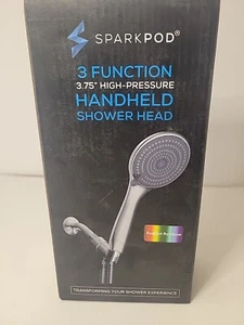 SparkPod High Pressure 3-Function Handheld Shower Head with 5 ft Hose 3.75" wide - Picture 1 of 4