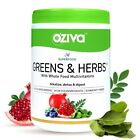 OZiva Superfood Greens & Herbs Supergreens powder with 34 Detox Ingredients 250g