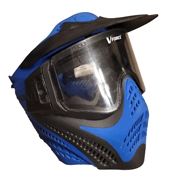 V-Force PRO-VANTAGE Thermal Clear Googles w/ Visor Blue and Black Paintball Mask - Image 1 of 4