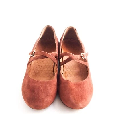 Chie Mihara Mary Jane Flats Red Suede Womens Shoe Size EU 38.5 US 8.5 - Image 1 of 4