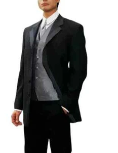 Men's Black Tuxedo Jacket Hidden buttons Vintage Claiborne 4 Button - Picture 1 of 6