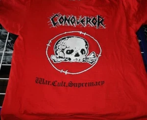 Maglietta War Cult Supremacy Conqueror Band rossa unisex S-2345XL 1P0278 - Foto 1 di 3