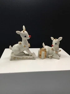 Lenox Classics RUDOLPH The Red-Nosed Reindeer Salt & Pepper Set w 24k Gold Trim - Bild 1 von 6