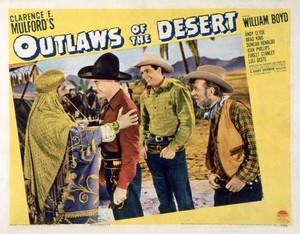 Outlaws Of The Desert Lobby Card Duncan Renaldo William Boyd - 1941 Movie Photo