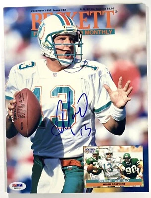 Dan Marino signed Beckett Magazine Miami Dolphins football psa dna coa - Image 1 of 4