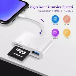 USB C 3 in 1 Hub Converter Type-C Adapter OTG Card Reader For MacBook Pro Phone - Picture 1 of 9