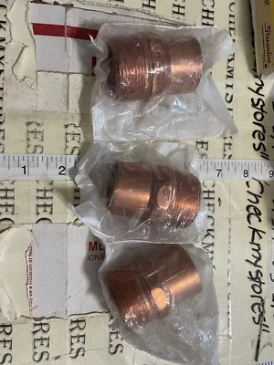 3X New Streamline 1-1/4”" C x 1-1/4" Male NPT Threaded Copper Adapters - Image 1 of 4