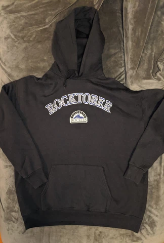 COLORADO ROCKIES 2007 Rocktober Playoffs  Sweatshirt XL Helton World Series Cover