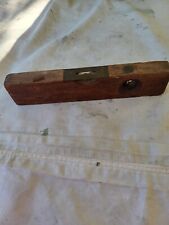 WOODEN LEVEL THE C-S CO PINE MEADOW CONN, USA BRASS, MAHOGANY ANTIQUE