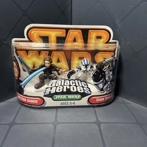 STAR WARS GALACTIC HEROES - ANAKIN SKYWALKER & CLONE TROOPER NUOVO SPEDIZIONE GRATUITA - Foto 1 di 7