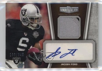 2010 Topps Unrivaled Relics /349 Jacoby Ford #UAP-JF RPA Rookie Patch Auto RC - Image 1 of 2