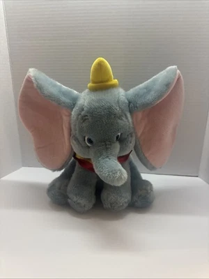 Disney Store Dumbo 7" Peluche Usado Orejas Flojibles Elefante Juguete Ojos Bordados Foto 1 de 4