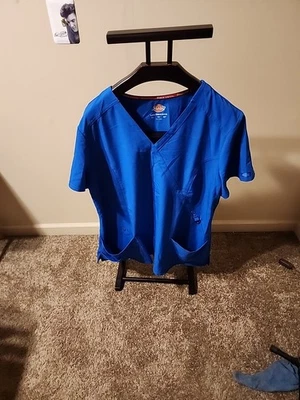 Blusa Médica Dickies Xtreme Elastizada Cuello en V para Mujer Azul Talla XXL Foto 1 de 3