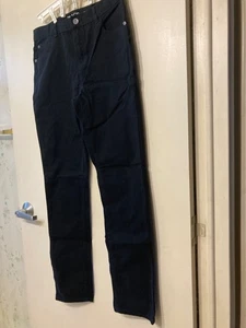 Black pants skinny, size 16, kids boys, 100% cotton, stretch waist extension - Picture 1 of 4