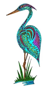 Mosaic Abstract Art Stork Vinyl Decal Sticker Truck Boat Car Tumbler Cooler Cup - Picture 1 of 1