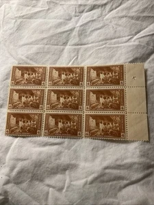 US-(-1934-)Scott # 743-National Parks-4c. Block of 9-MNH #11 - Picture 1 of 2