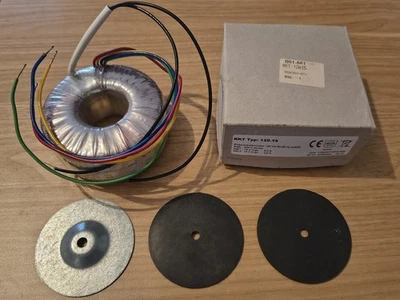Ringkerntrafo RKT 12015 Typ B01-581 / 230V / 120W / 2x 15V 4,0A oder 1x 30V 4,0A - Bild 1 von 3