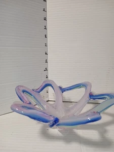 Murano Art Glass Star Fish Pastel Colored Candy Dish Bowl Made in Italy 9” - Picture 1 of 5