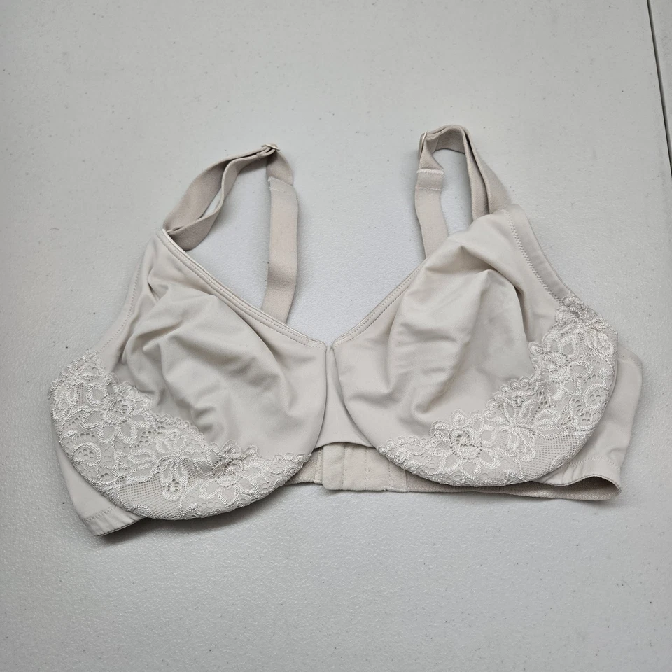 Warners Women Bra 38DD Beige GK5001R Minimizer  Underwired Lace Adjustable Strap - Image 1 of 4