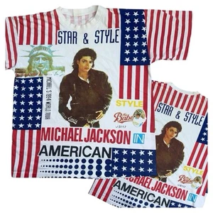 Vintage Michael Jackson Single stitch T Shirt 1994 Tour All Over Print Mens XL - Picture 1 of 13