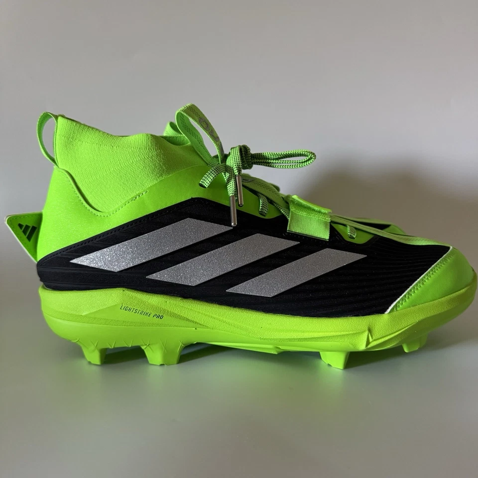 Chuteiras de beisebol Adidas masculinas 13 Adizero Edge+ TPU verde solar IH6139 NOVAS - Imagem 1 de 4