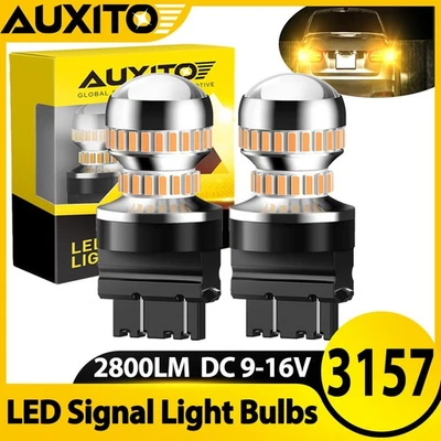 AUXITO 3157 3156 Amber LED Turn Signal Parking Light Bulb DRL Error Free CANBUS - Изображение 1 из 4