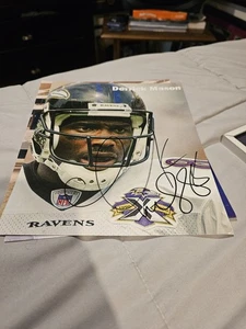 Ravens Derrick Mason Autographed Color 8x10 Photo - Picture 1 of 2