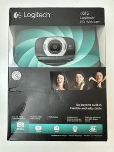 Kamera internetowa Logitech C615 HD - czarna - fabrycznie zapieczętowana, pudełko jest uszkodzone. Nigdy nie otwierane - Zdjęcie 1 z 12