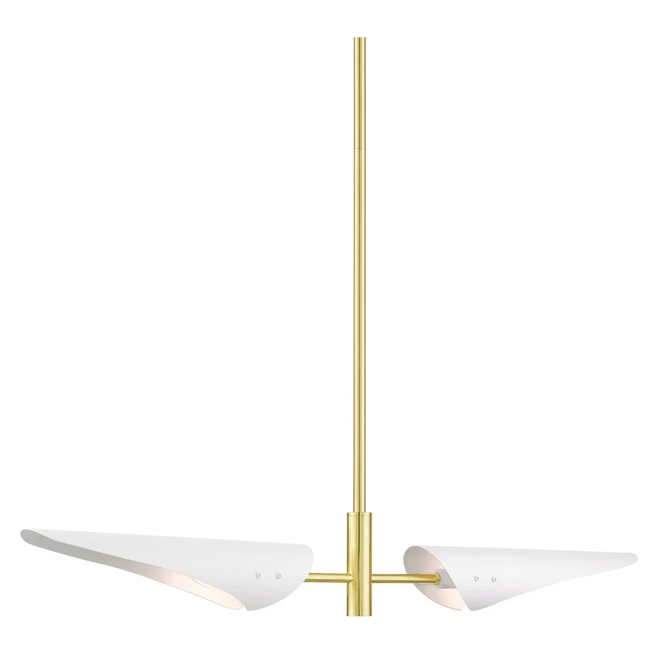 Livex Lighting 49492 Capistrano 2 Light 38"w Linear Chandelier - Brass