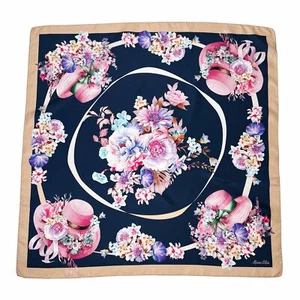Pañuelo de seda 85x85 cm Marina D'Este Bufanda Scialle Sciarpa Bufanda Foulard - Imagen 1 de 8