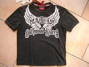 (C187) RARE - The Kid Boys Logo & Hollywood Riders Rhinestone Print T-Shirt Sz 104 - Picture 1 of 3