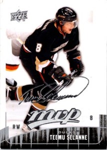 2009 Upper Deck MVP Teemu Selanne #291 Anaheim Ducks