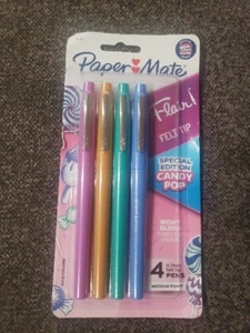 Paper Mate Flair Felt Tip Pens, Medium Point, Candy Pop Pack, 4 Count - Picture 1 of 3