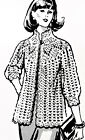 968 Vintage Mail Order JACKET Pattern to Crochet SZ 10-16 (Reproduction)
