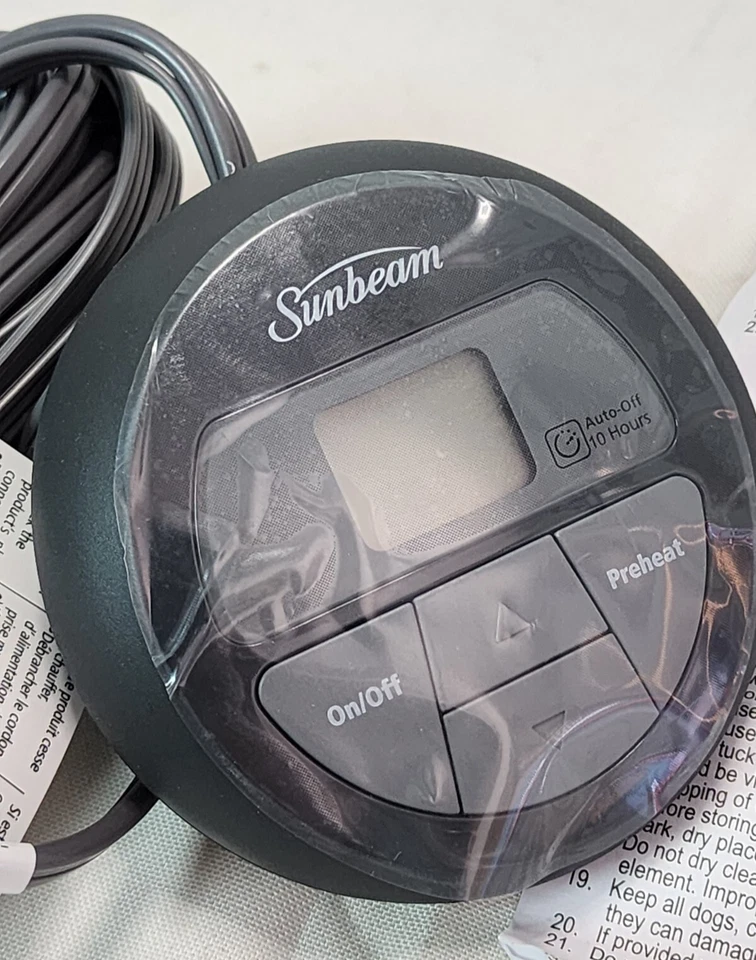 Controlador de manta digital Sunbeam Z85 10 ajustes de calor estilo apagado automático Foto 1 de 4