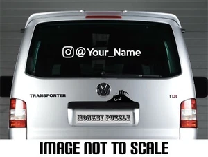 LARGE CUSTOM INSTAGRAM STICKER PERSONALISED VINYL DECAL VAN CAR Your Name - Picture 1 of 6