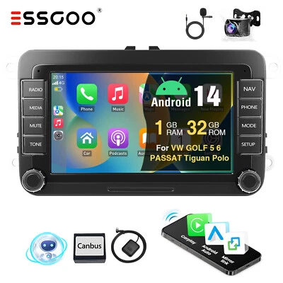 Android 14 Carplay Autoradio GPS NAVI Für VW GOLF 5 6 Plus Tiguan Touran Passat - Bild 1 von 4