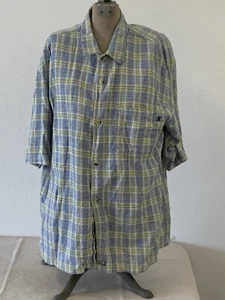 Vintage No Fear Flannel Shirt Mens Xl Long Sleeve Plaid Button Up 90s Surfer - Picture 1 of 8