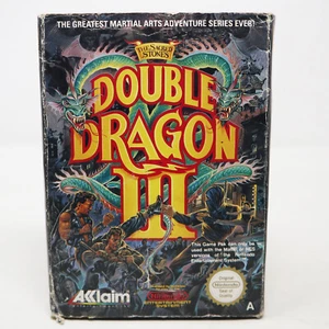 VINTAGE 1990 NINTENDO ENTERTAINMENT SYSTEM NES DOUBLE DRAGON III GAME BOXED PAL - Picture 1 of 10