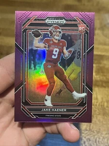 2023 Panini Prizm Draft Picks Football /75 Jake Haener RC Purple Prizm - Picture 1 of 3