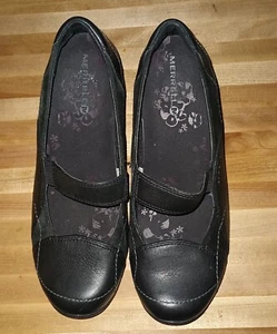 Zapatos de tacón de cuña Merrell J46204 de cuero negro orquídea Mary Jane para mujer talla #7. - Imagen 1 de 10