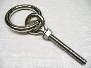 Anillo de acero inoxidable perno para ojos 10 mm (perno para ojos vástago largo barco marino) - Imagen 1 de 1