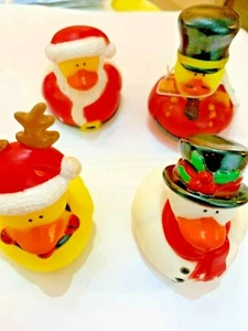 Weihnachtsfiguren Thema Kunststoff Spaß Enten Set 4 - Bild 1 von 2